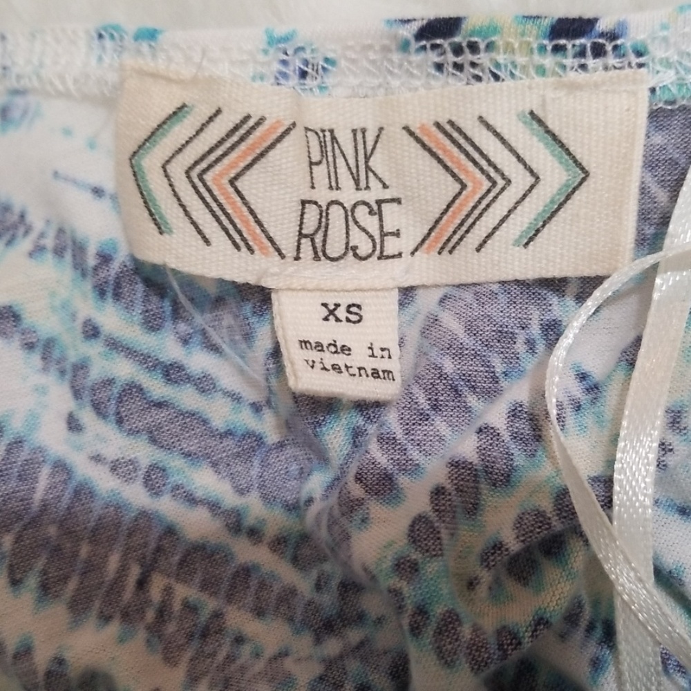 Pink Rose blue pattern maxi summer dress. Size xs - Picture 8 of 8